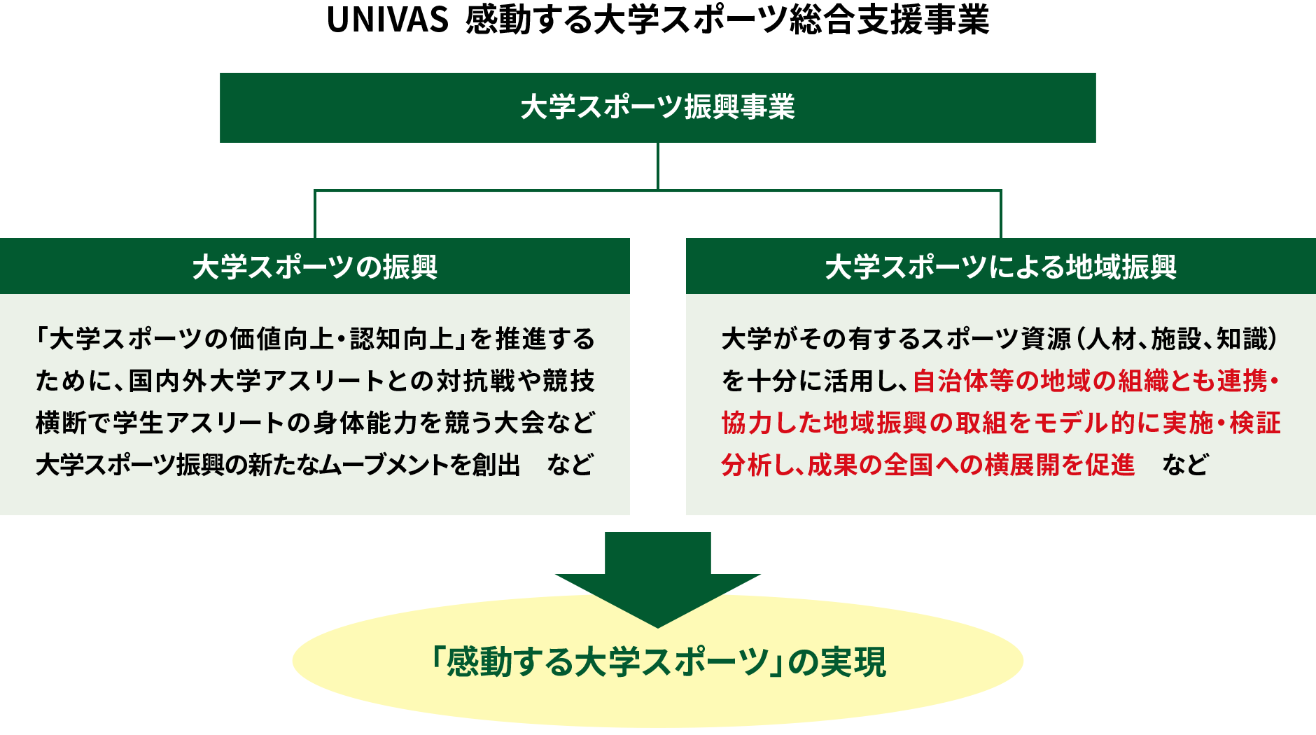 UNIVAS 感動する大学スポーツ総合支援事業